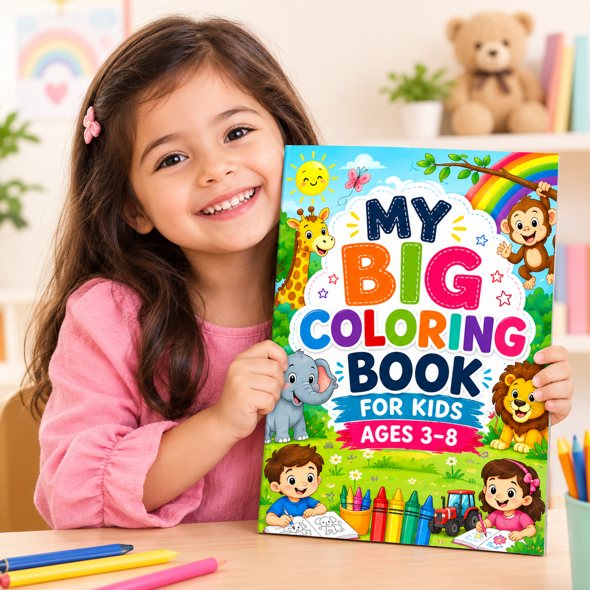 MY BIG COLORING BOOK FOR KIDS AGES 3-8