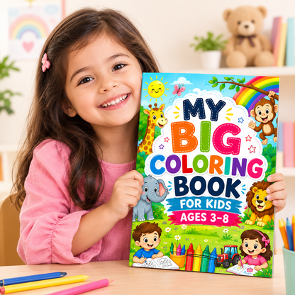 MY BIG COLORING BOOK FOR KIDS AGES 3-8