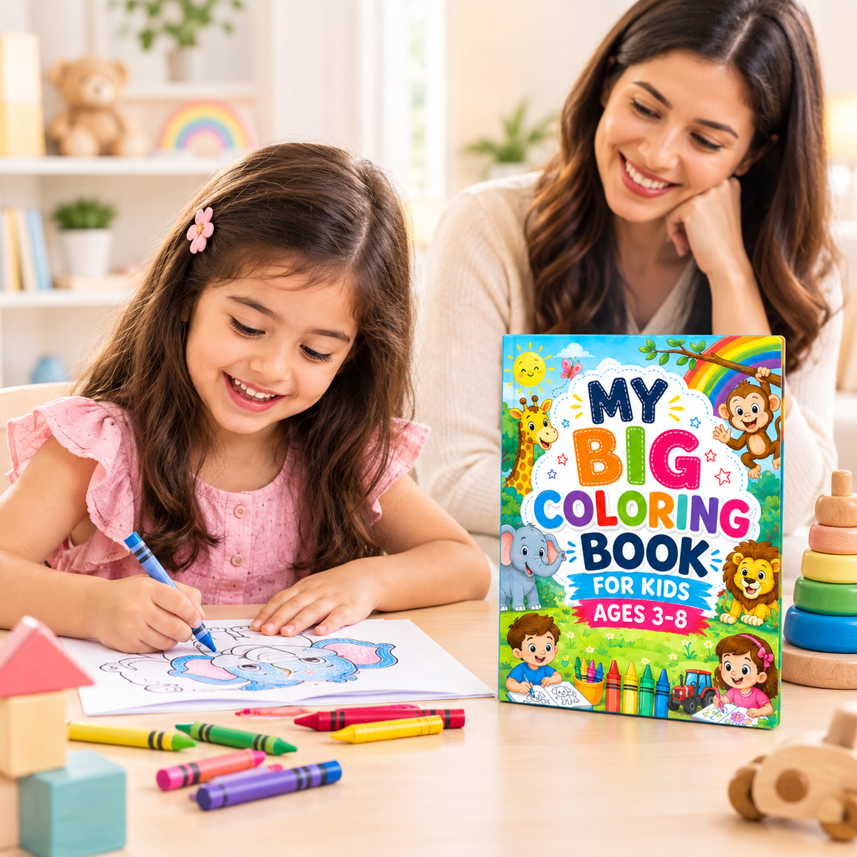 MY BIG COLORING BOOK FOR KIDS AGES 3-8