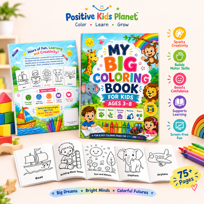 MY BIG COLORING BOOK FOR KIDS AGES 3-8